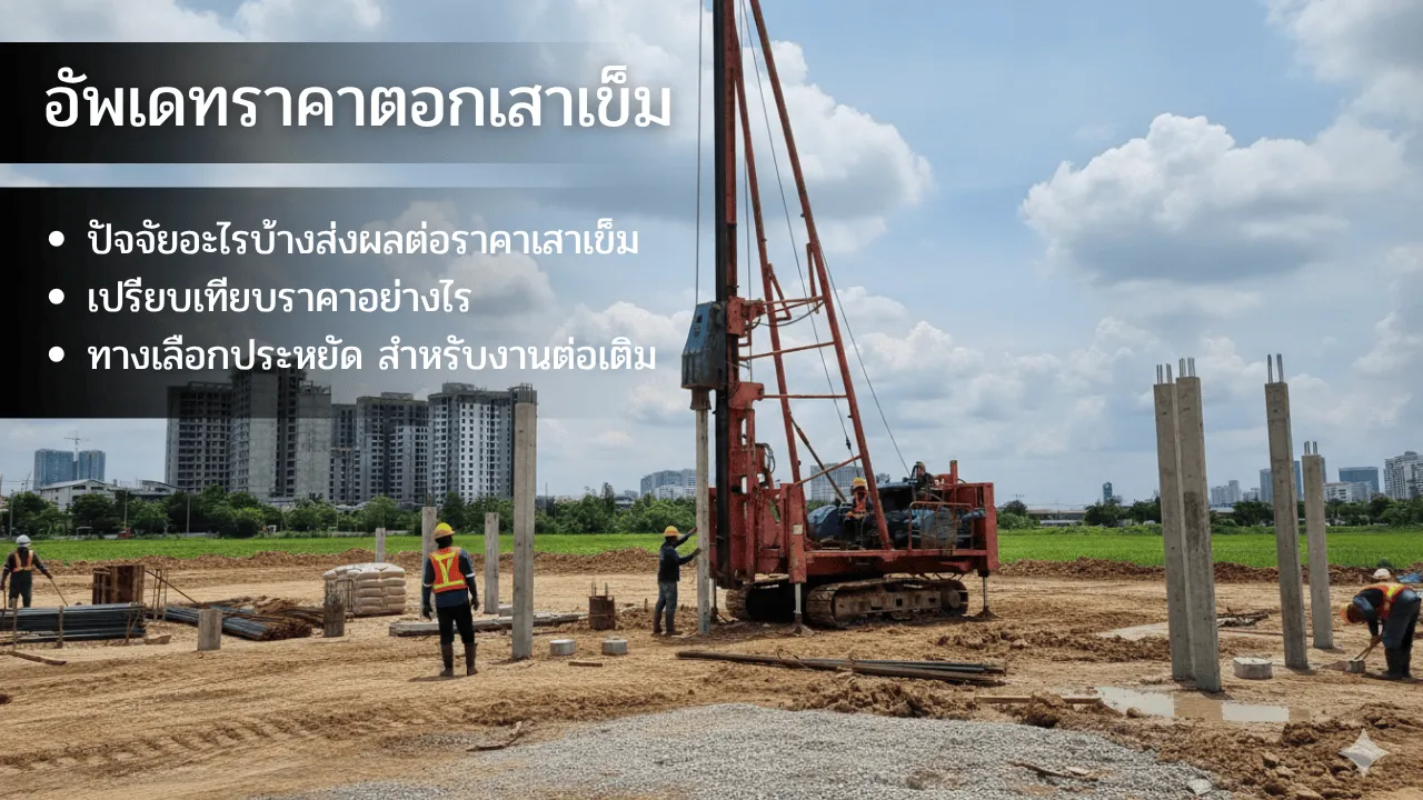 ผลงานตอกเสาเข็ม เสาเข็มไอ เสาเข็มเหลี่ยม ปั้นจั่นตอกเสาเข็ม