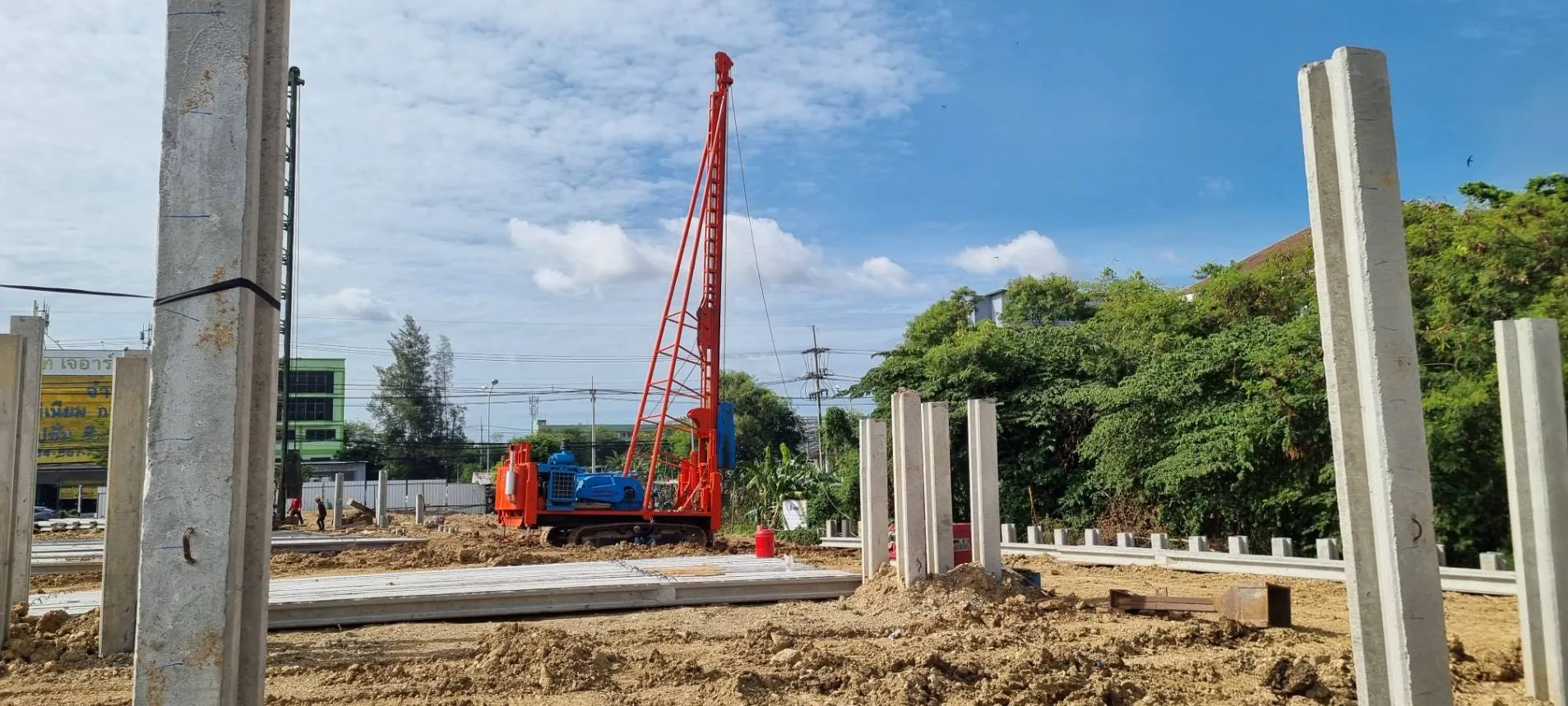 เสาเข็มพร้อมตอก ไทวัสดุ บางบอน