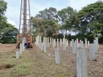 ตอกเสาเข็ม งานเสาเข็มพร้อมตอก โครงการ เจ้าคุณเกษตรพืชผล แก่งคอย สระบุรี เสาเข็มไอ